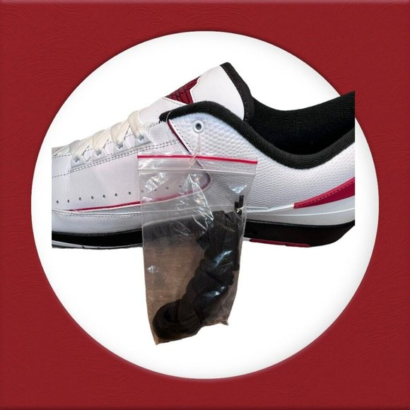 New Nike Air Jordan 2 Retro Low Chicago 2016 Sz 18 Red White Black OG 832819-101 - Picture 8 of 15